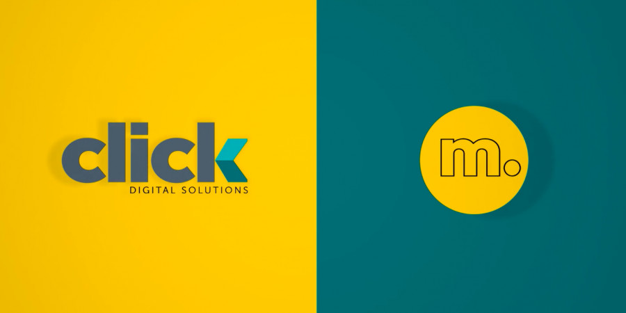 Graphic showing the Click Digital Solutions and Mush Digital merge