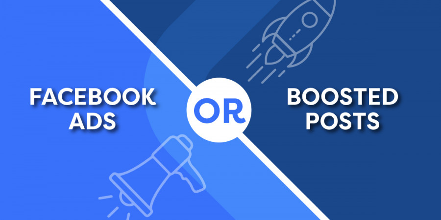Facebook ads vs boosted posts graphic example